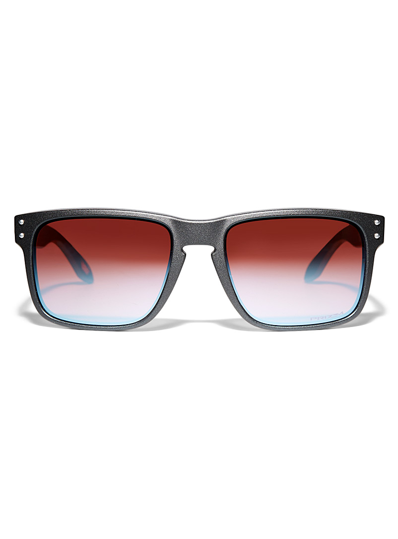 Oakley: Les lunettes de soleil rectangulaires Holbrook Argent pour homme