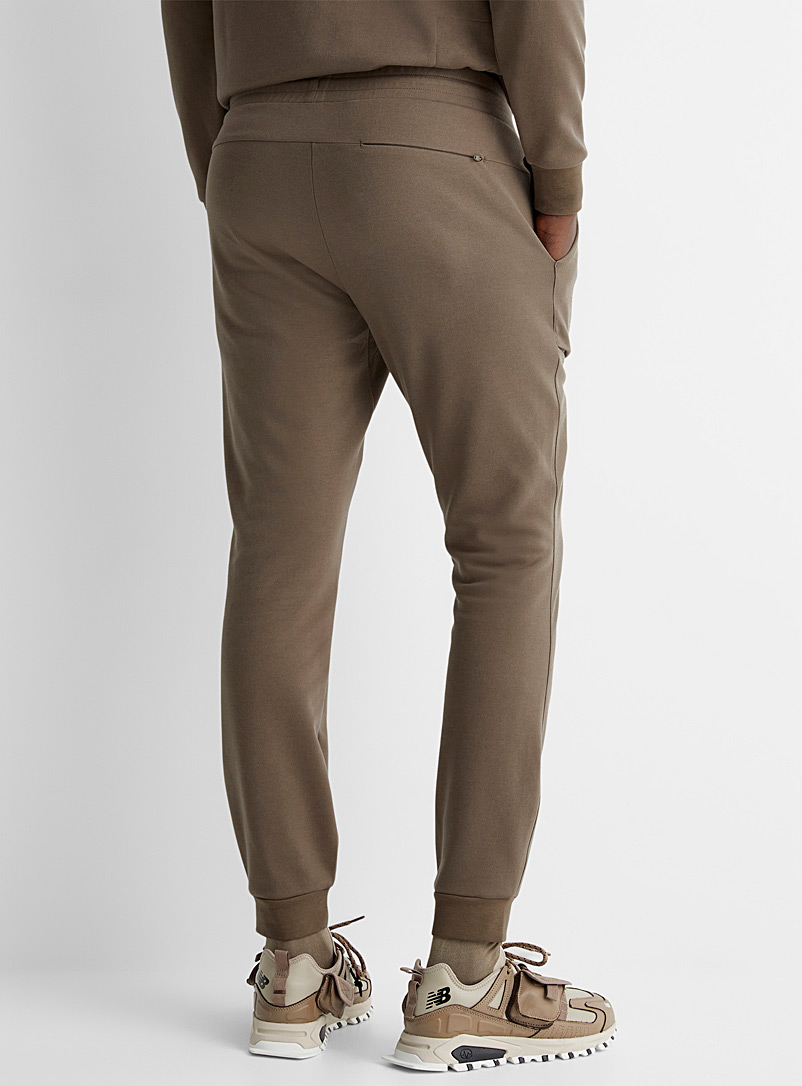 Le 31 Light Brown Articulated seam joggers Innovation collection for men