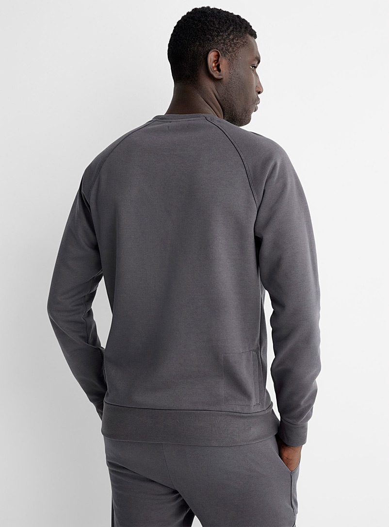 Le 31 Light Brown Innovation raglan sweatshirt for men