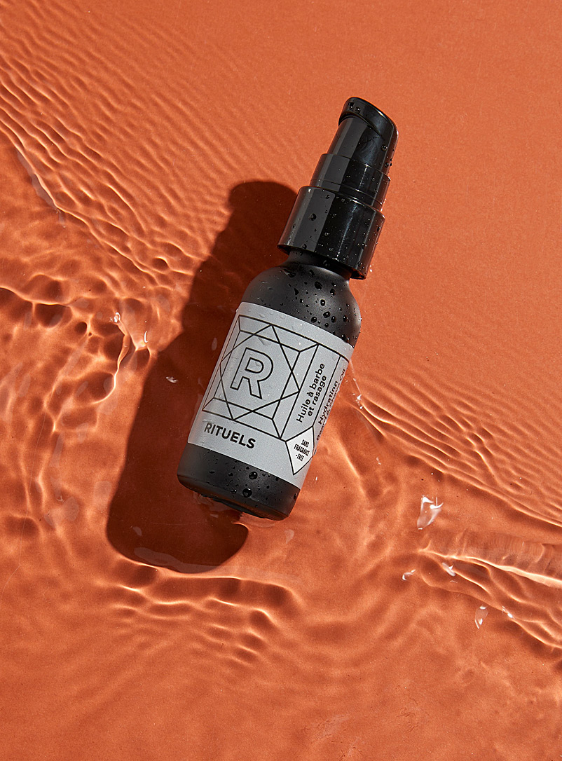 Rituels Grey Fragrance-free hydrating beard and shave oil for men