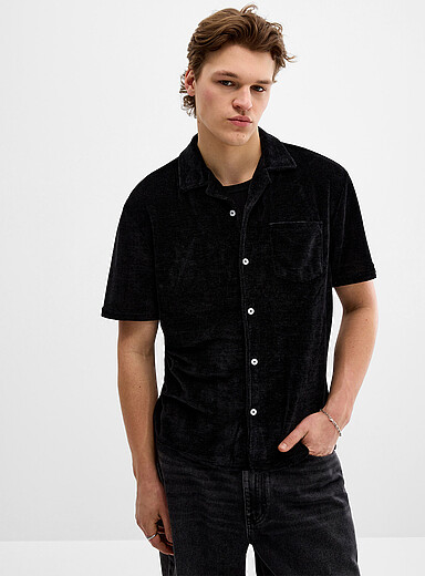 La chemise tricot chenille uni