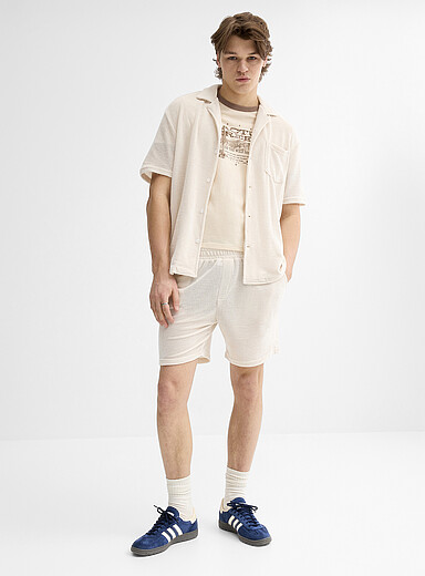 Le short tricot chenille uni