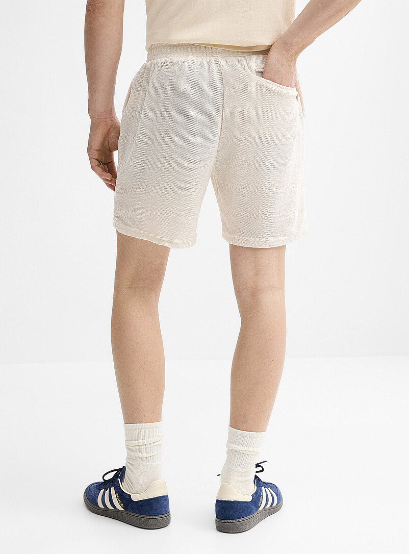 Super Massive Sand Solid chenille knit short for men