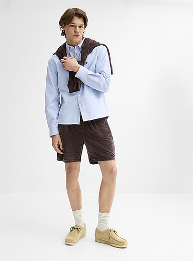 Le short tricot chenille uni