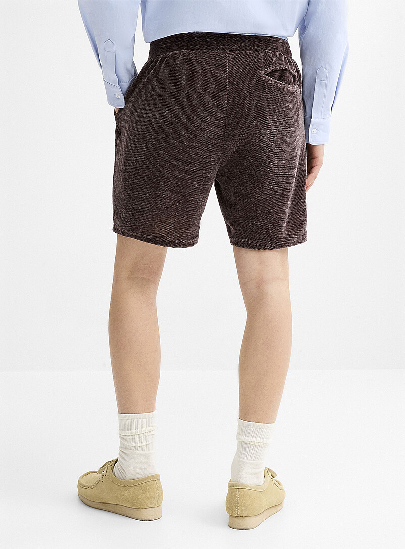 Super Massive Sand Solid chenille knit short for men