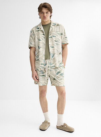 Le short tricot chenille fleurs