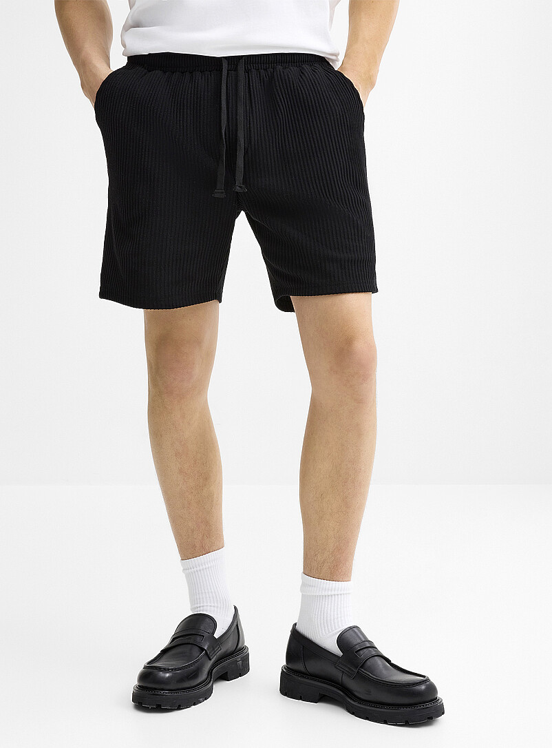 Solid rib-knit short product image 2