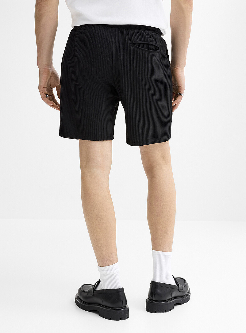 Solid rib-knit short product image 3