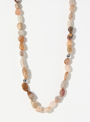 Natural-look stone necklace