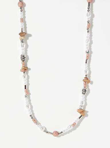Le collier perles et billes mixtes