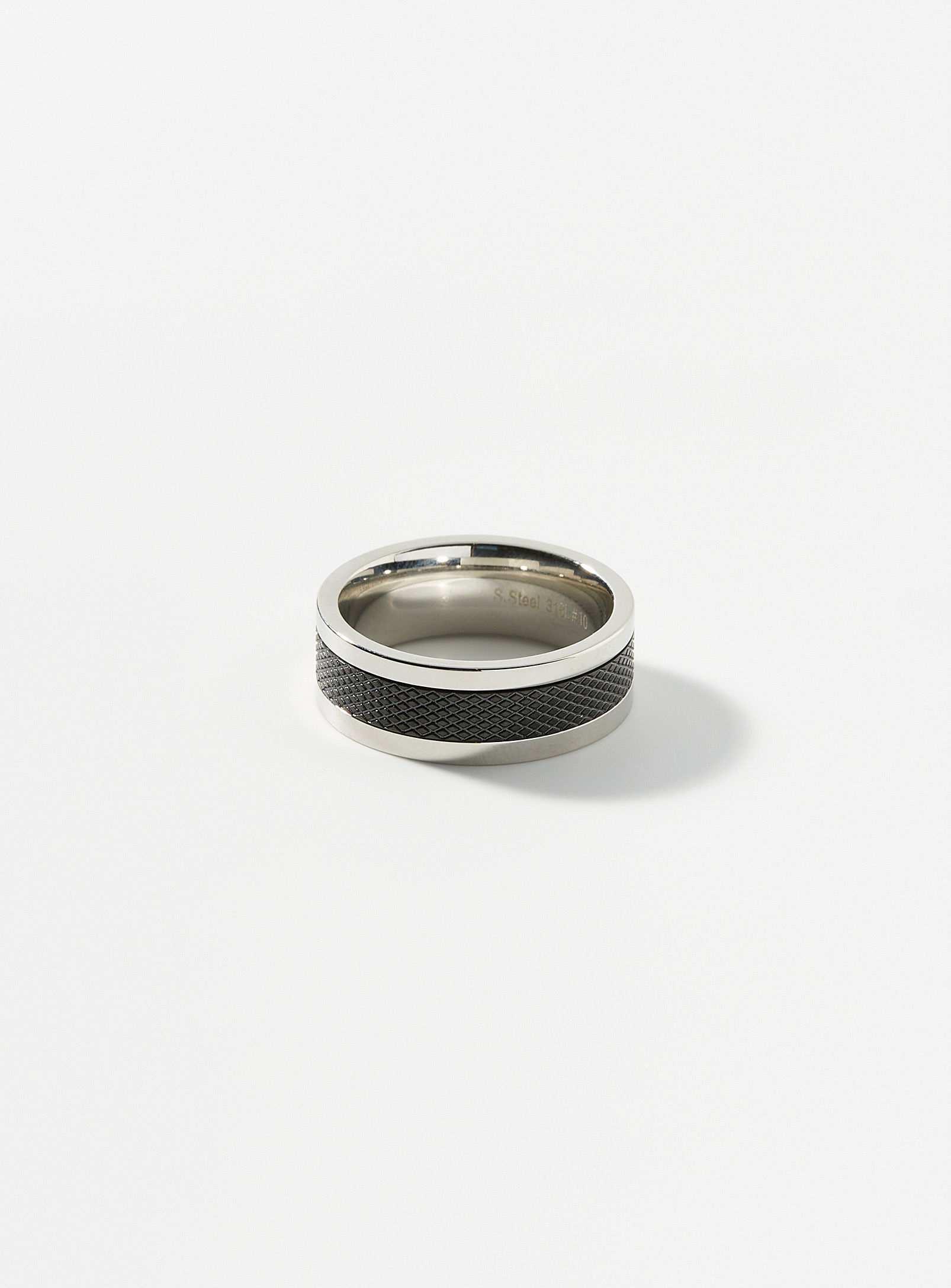 Le 31 Oversized Black Stone Signet Ring In Silver
