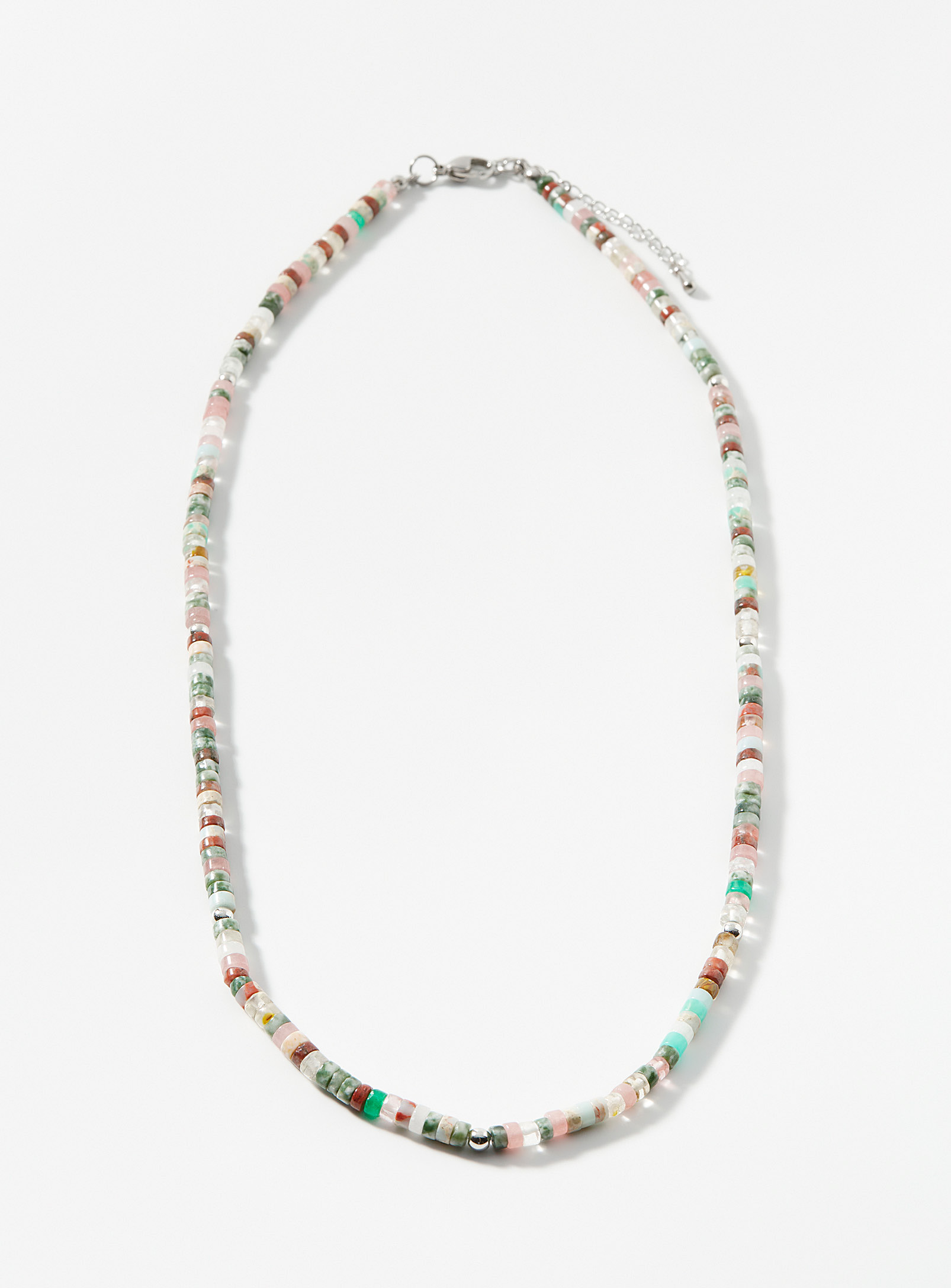 Le 31 Colourful Disc Stone Necklace In Multi