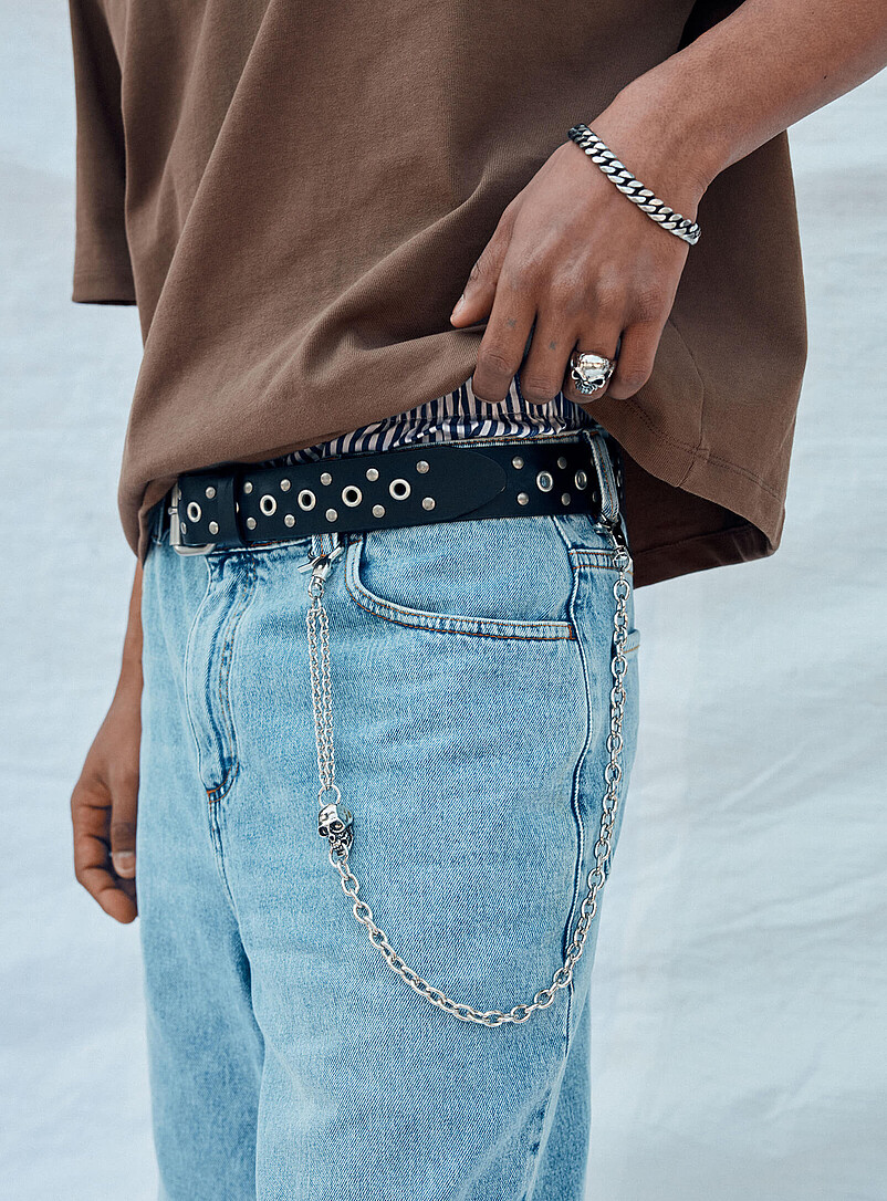 Skull detail wallet chain product image (primary)