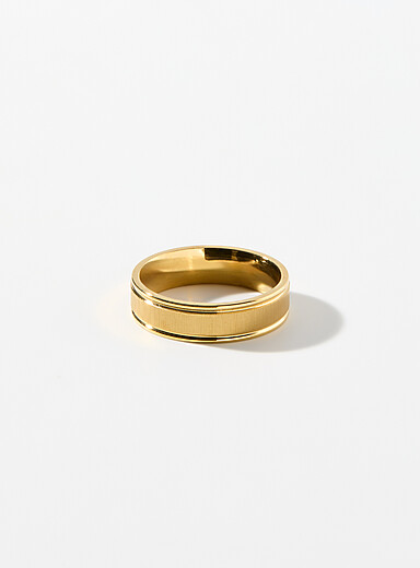 Brushed-finish ring