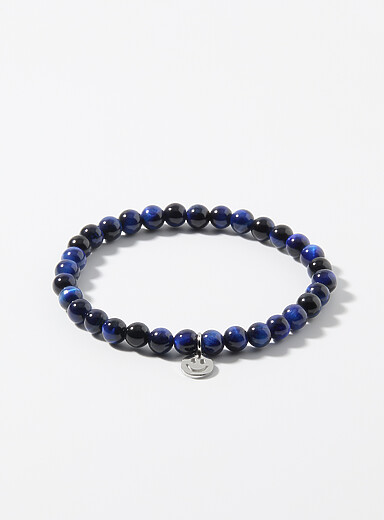 "Smiley" charm beaded bracelet