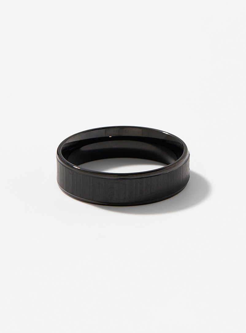 Brushed stainless-steel ring product image (primary)