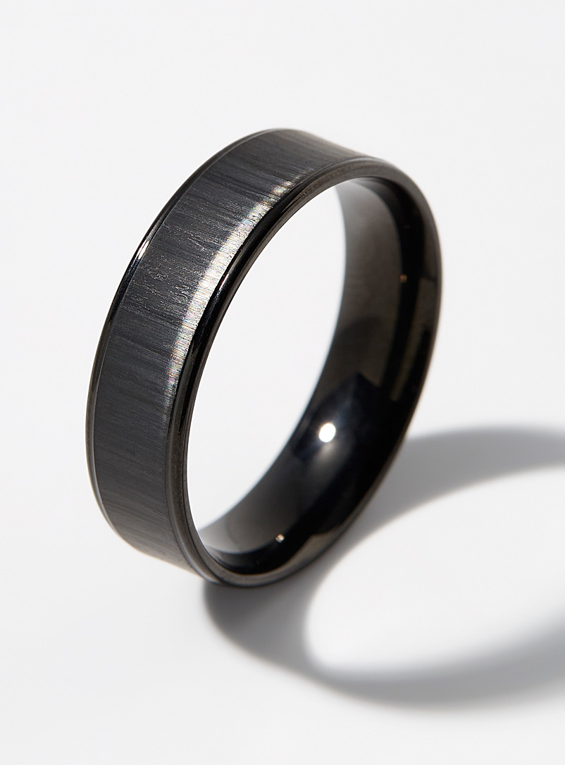 Brushed stainless-steel ring product image 2