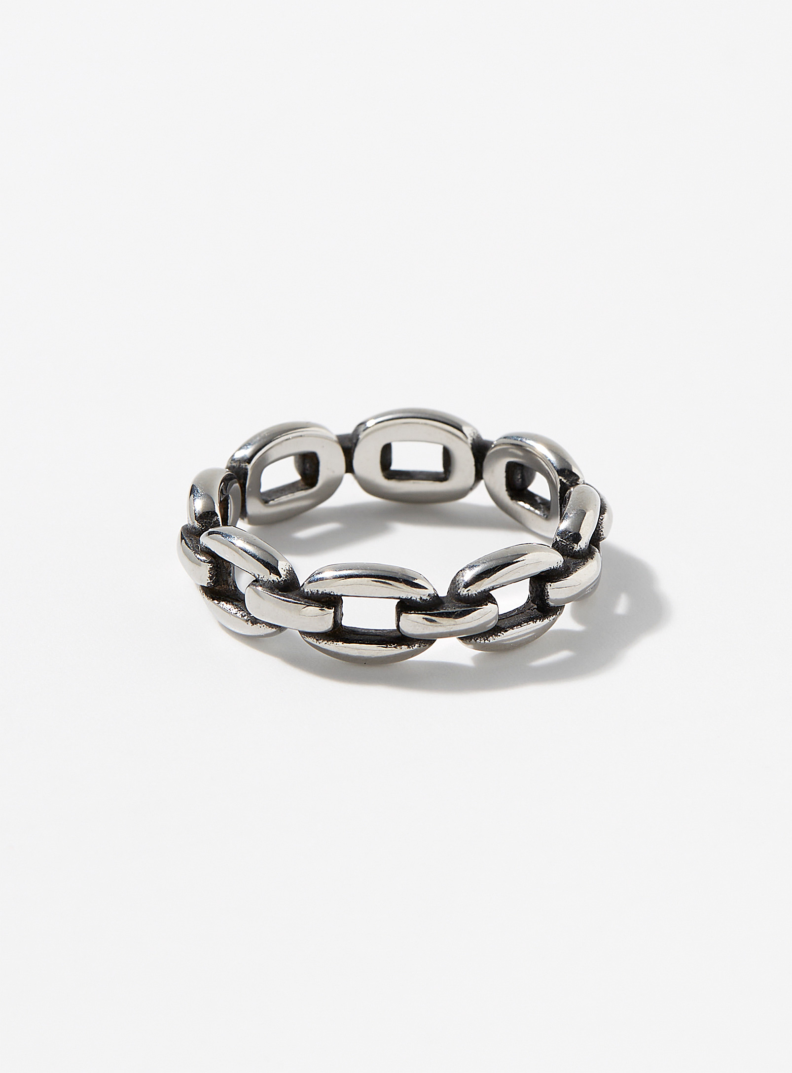 Le 31 Oval Link Chain Ring In Silver