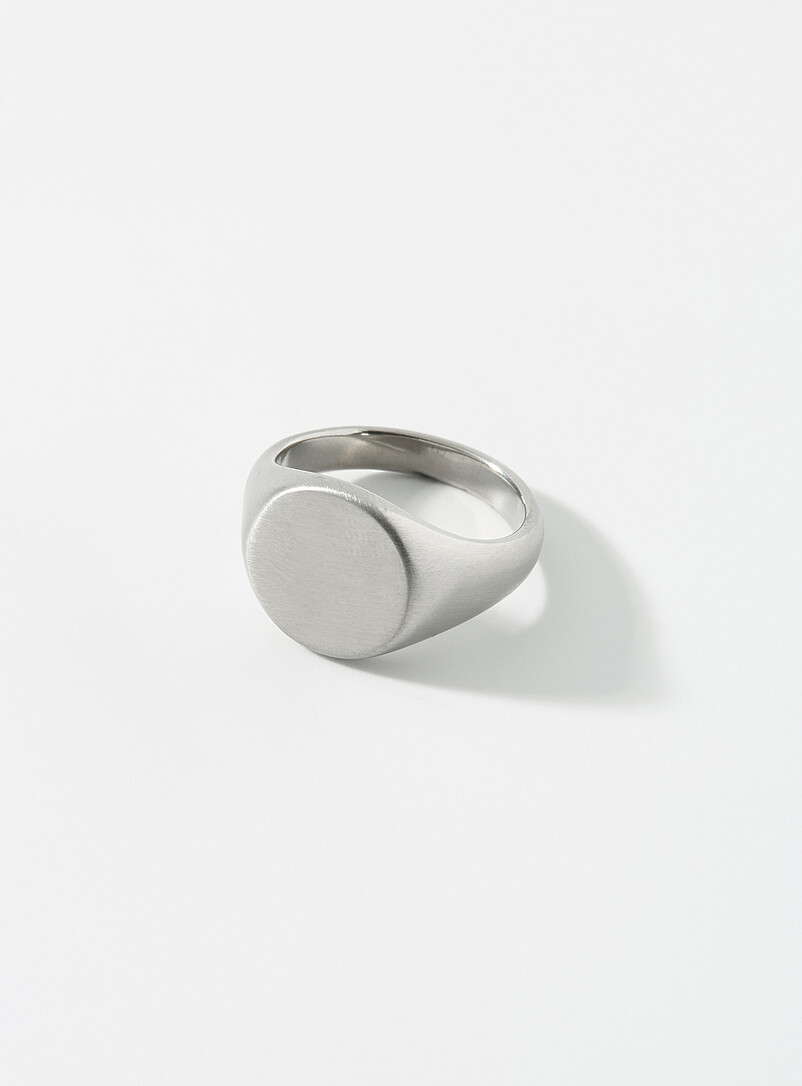 Brushed Signet Ring