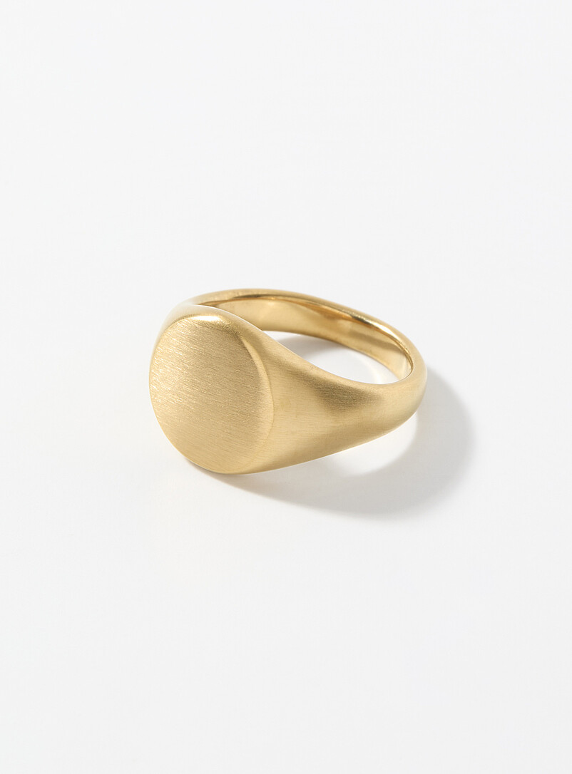 Brushed Signet Ring
