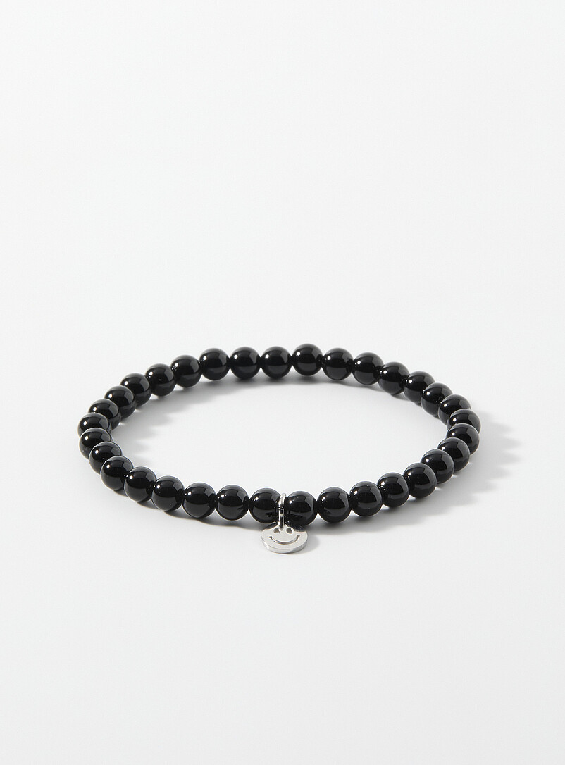 "smiley" Charm Beaded Bracelet