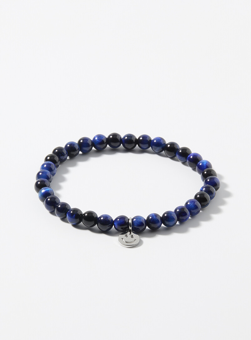 "smiley" Charm Beaded Bracelet