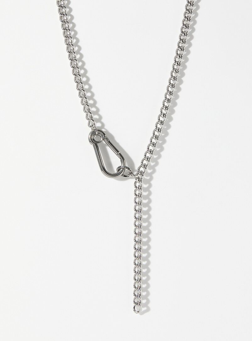 Oversized snap hook lariat chain product image (primary)