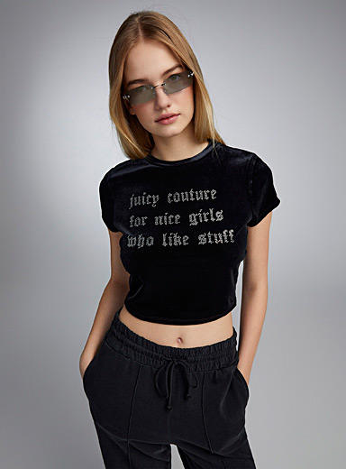 Monday Crop Top Tee Black – Province of Canada