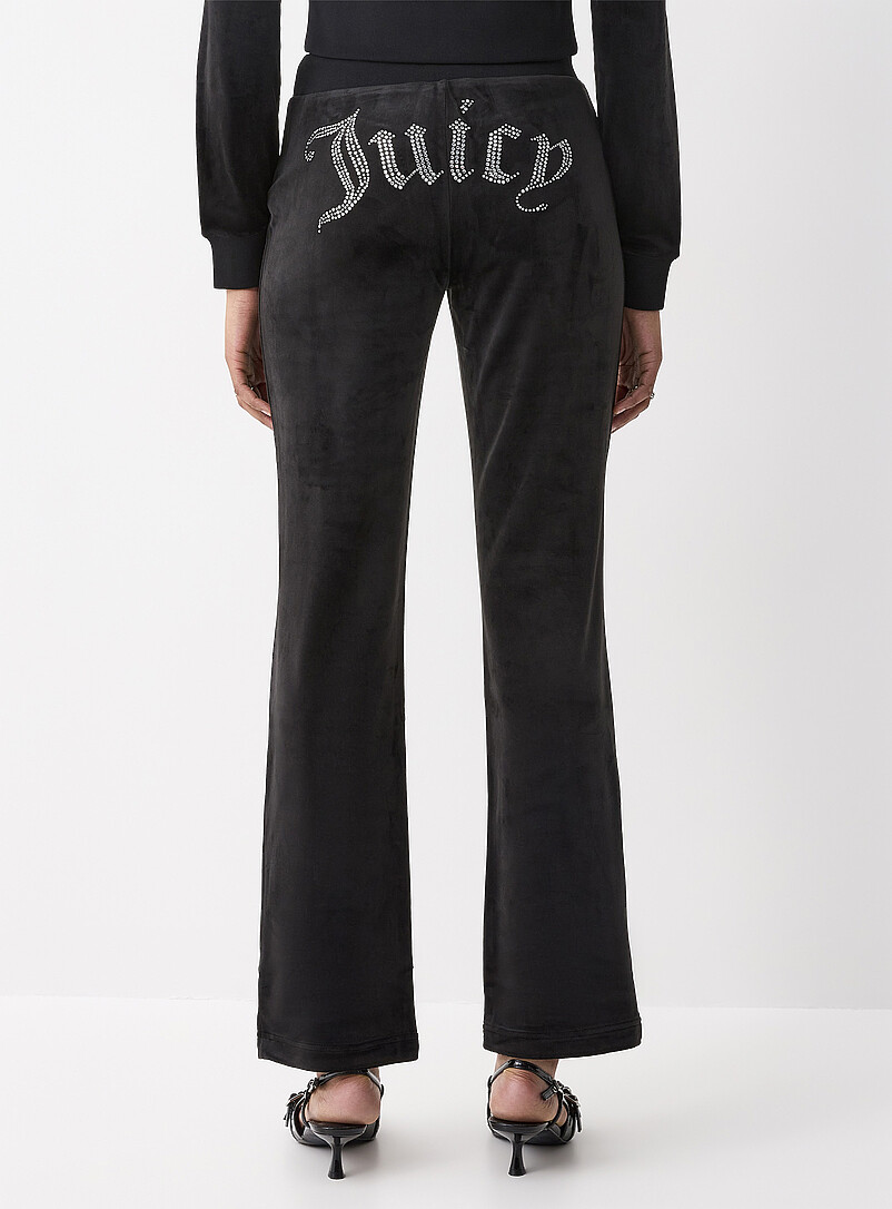 Juicy Couture: Le pantalon velours logo diamant Bleu p&acirc;le pour femme