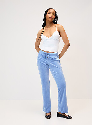 Diamond logo velvet pant