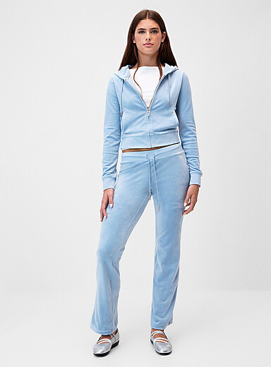 Juicy Couture Assorted Blue Diamond logo velvet pant for women