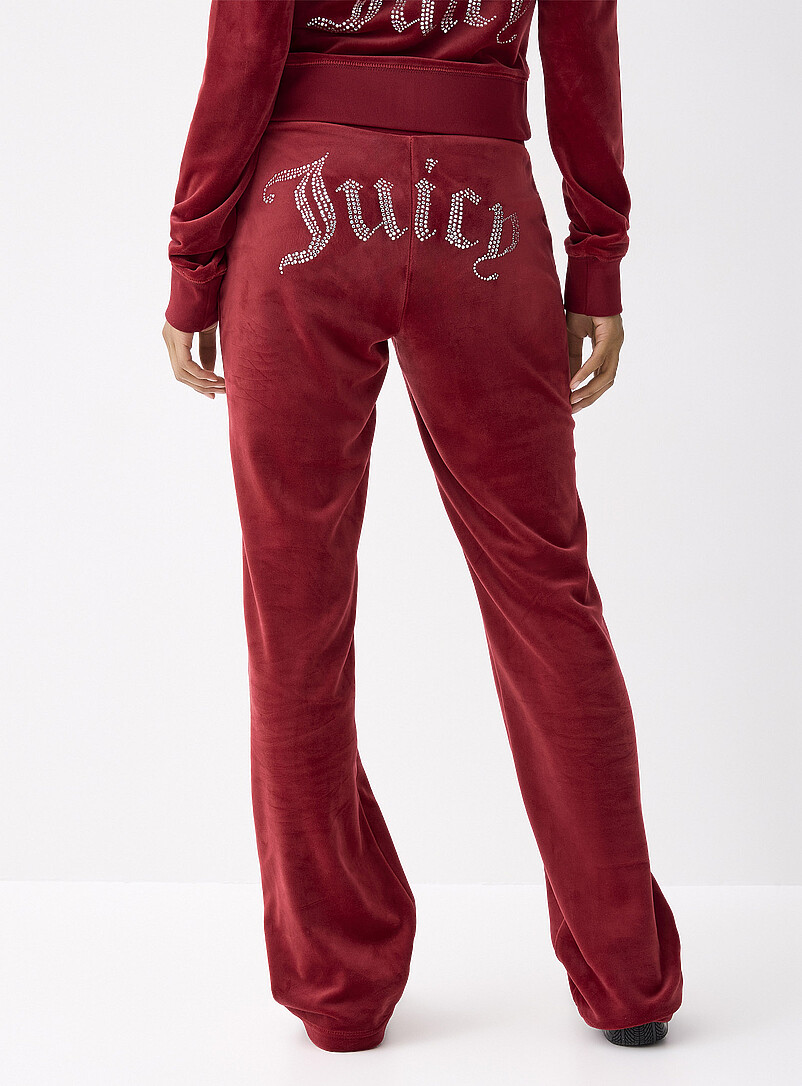Juicy Couture Baby blue Diamond logo velvet pant for women