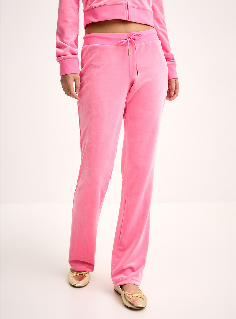 Sequined logo velvety straight-leg pant product image 2