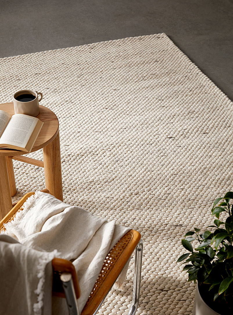 Simons Maison Ivory White Natural chic artisanal rug See available sizes