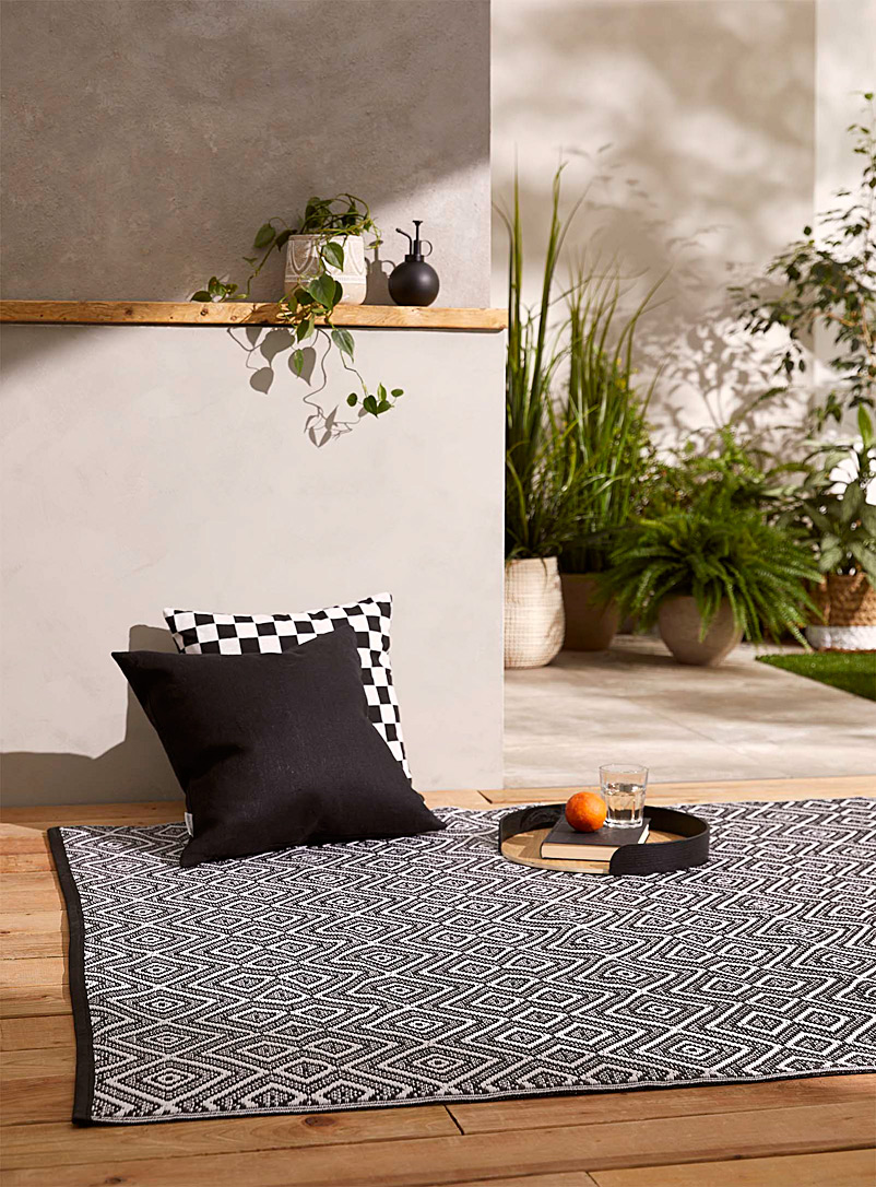 Simons Maison Assorted black  Geometric mosaic indoor-outdoor rug See available sizes