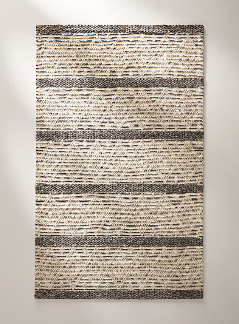 Simons Maison Assorted grey  Textured diamonds rug See available sizes