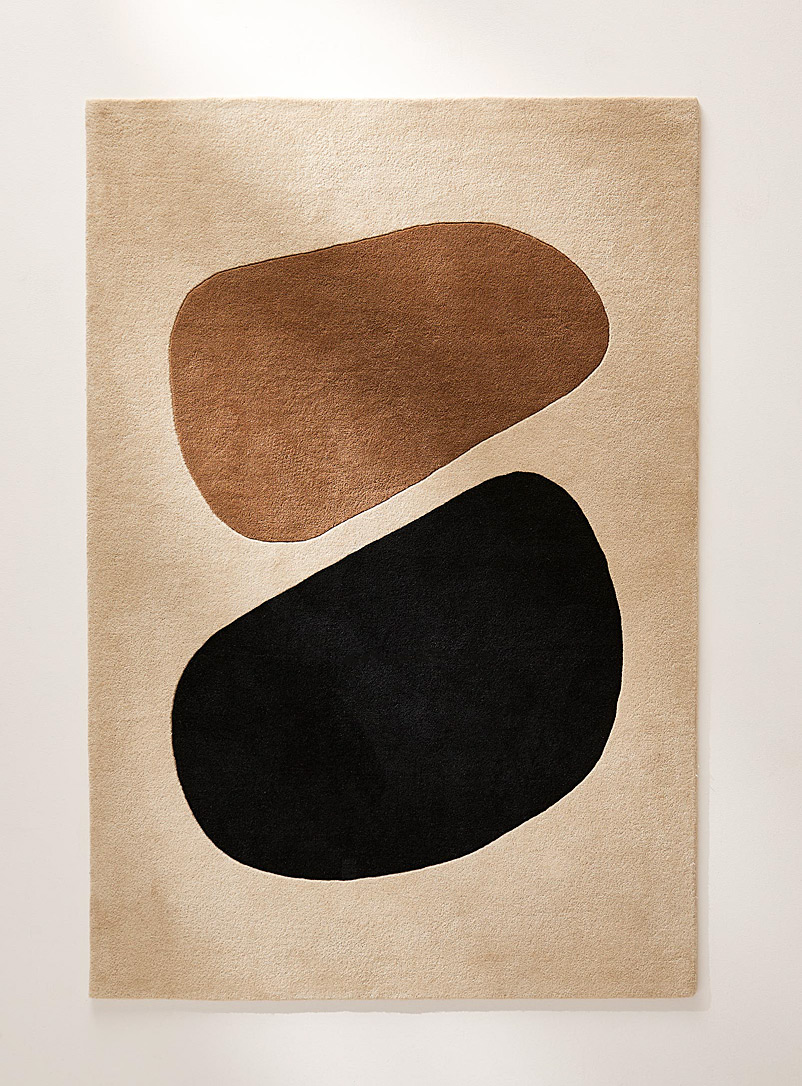 Simons Maison: Le tapis composition abstraite Voir nos formats offerts Beige assorti
