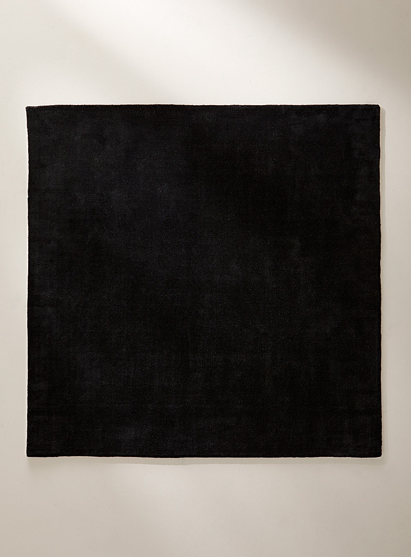 Simons Maison Black Tufted wool square rug 185 x 185 cm
