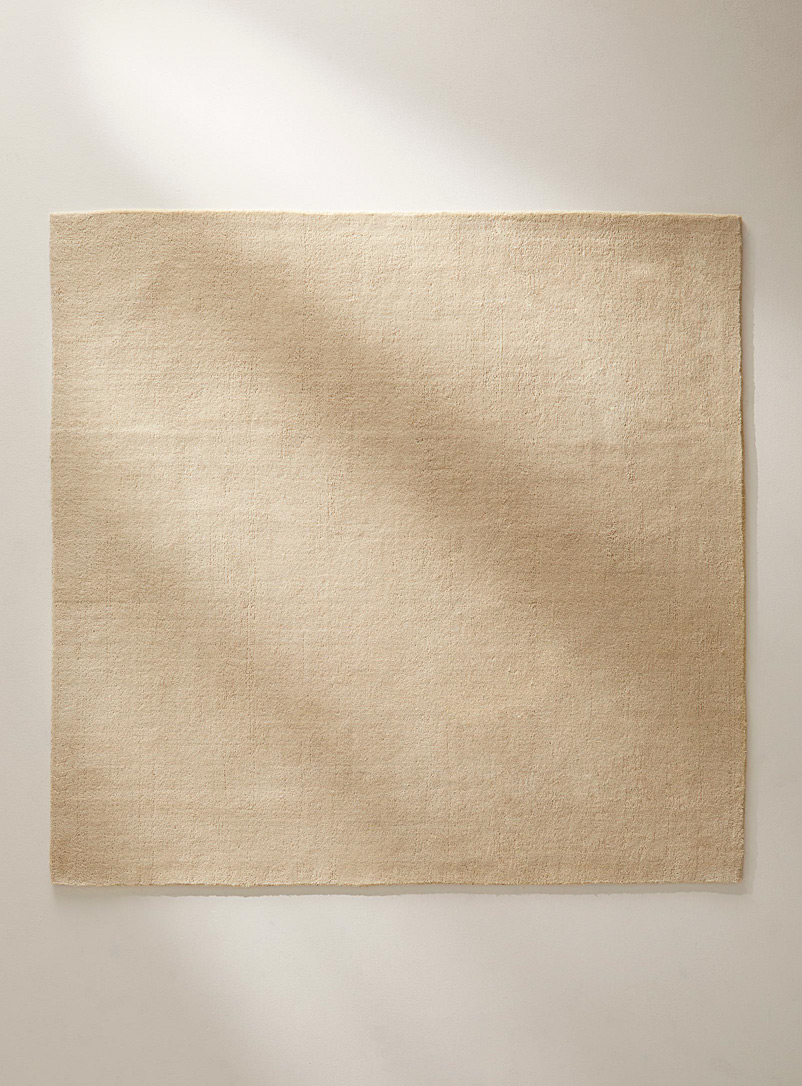 Simons Maison Cream Beige Tufted wool square rug 185 x 185 cm