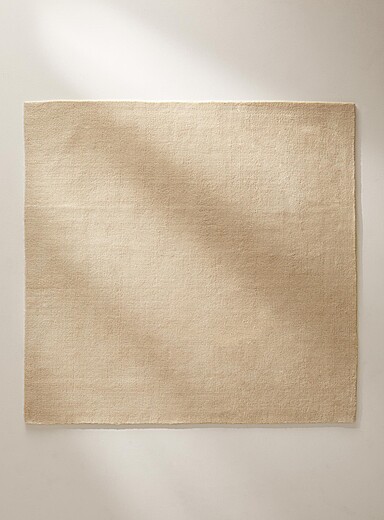 Tapis en laine fondante touffeté à la main, design abstrait géant (9 x 6,4 pi) - Canada