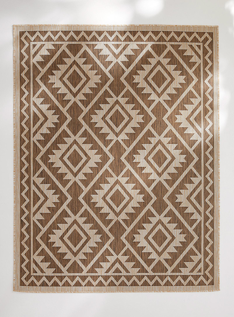 Simons Maison Cream Beige Natural geometry indoor-outdoor rug See available sizes