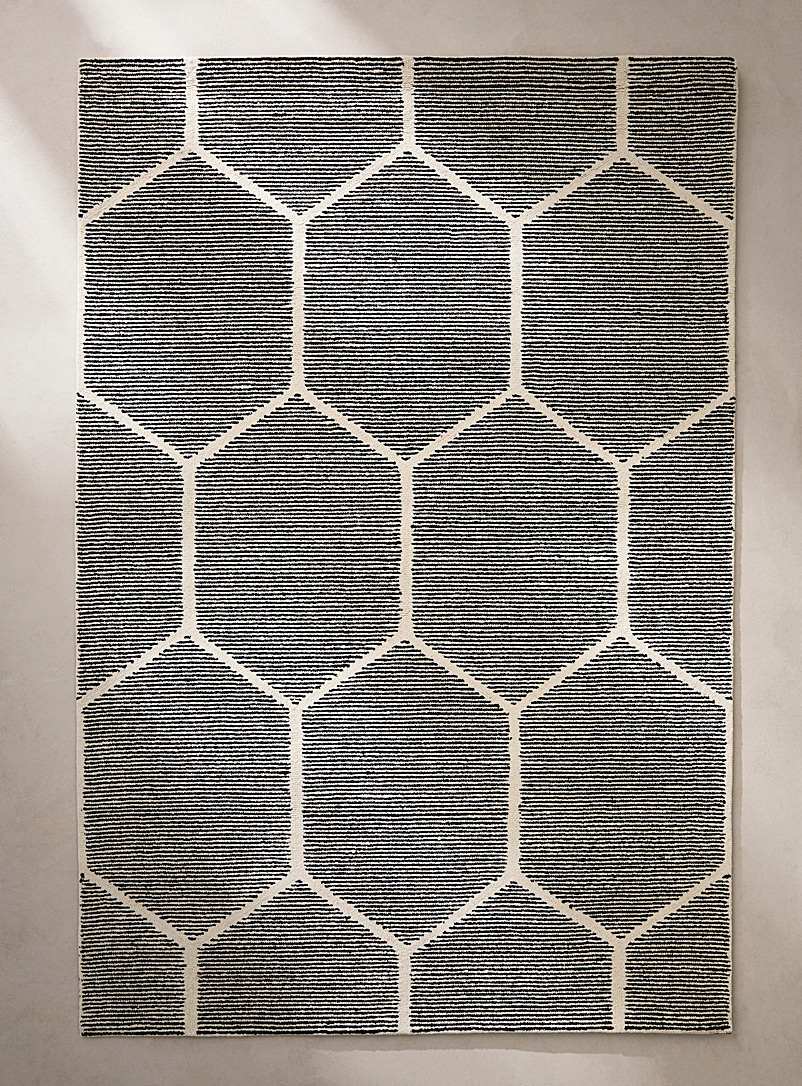 Simons Maison Slate Grey Beehive artisanal rug See available sizes