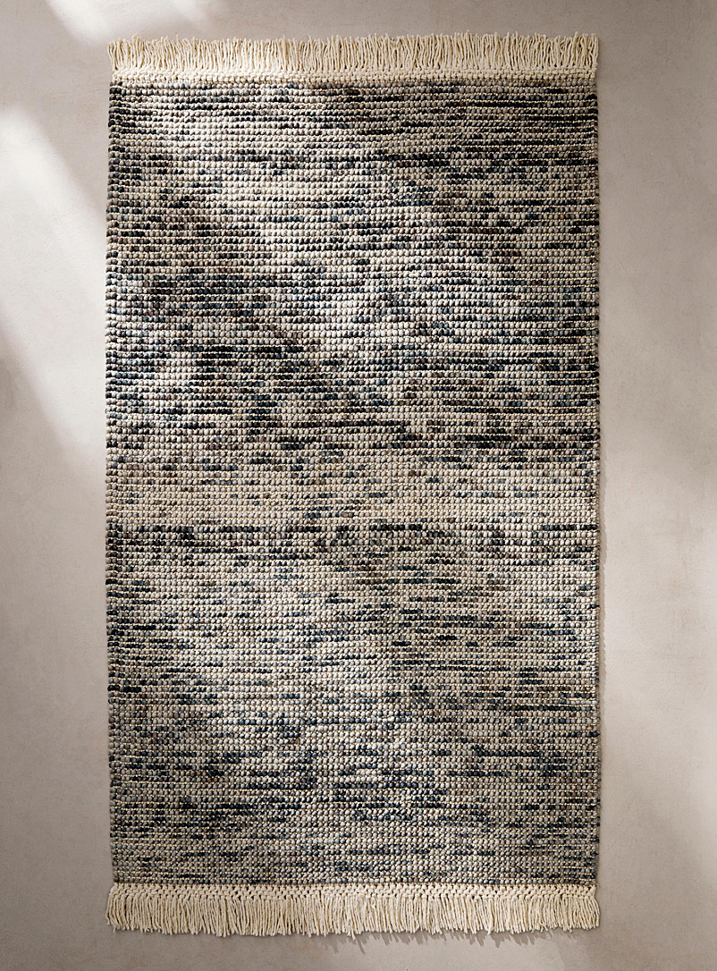 Simons Maison Patterned Grey Freshwater stones artisanal rug See available sizes