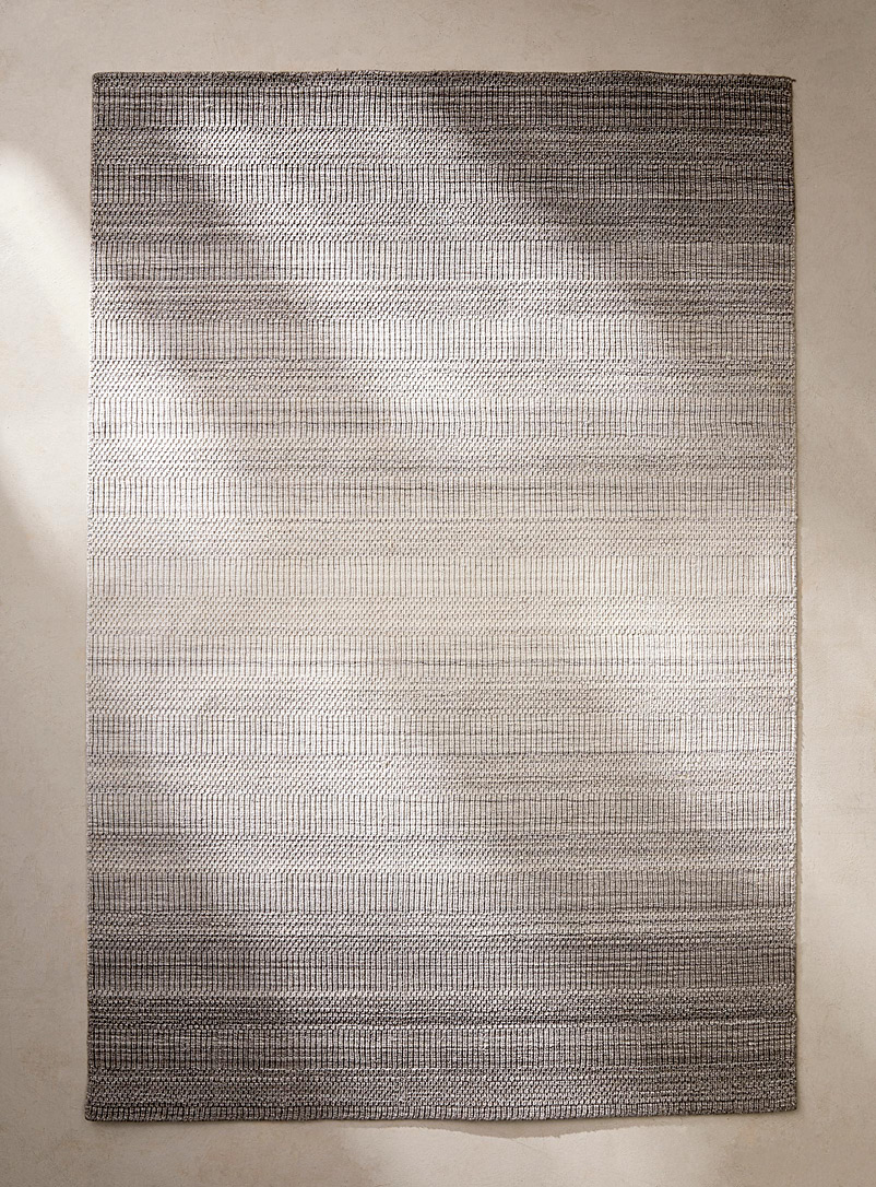 Simons Maison Dark Grey Recycled polyester variegated artisanal rug See available sizes
