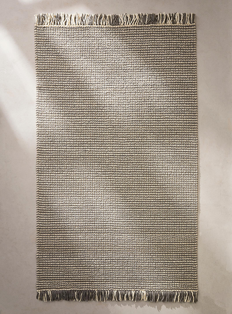 Simons Maison Light Grey Two-tone artisanal rug See available sizes