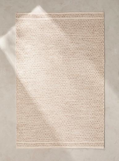Simons Maison Off White Pinstriped reversible handcrafted rug See available sizes and colours