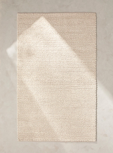 Simons Maison Off White Wool loop artisanal rug See available sizes