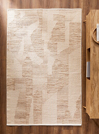 Simons Maison: Le tapis artisanal g&eacute;om&eacute;trie al&eacute;atoire Voir nos formats offerts Ivoire - Beige cr&egrave;me