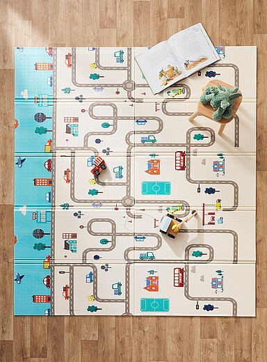 Simons Maison: Le tapis de jeu pliable ville anim&eacute;e 197 x 177 cm Assorti