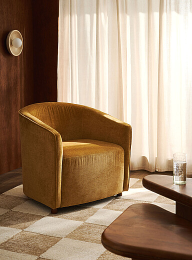 Le fauteuil velours Dijon